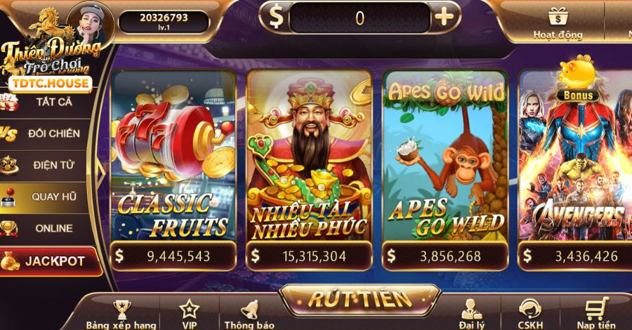 Game Nổ Hũ Nhatvip với jackpot lớn